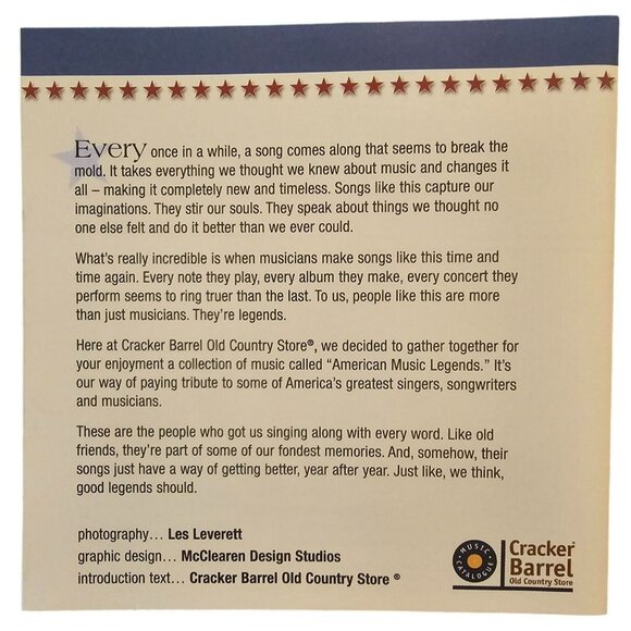 Conway Twitty American Music Legends CD Cracker Barrel Exclusive 2006  37719cd - Picture 2 of 3